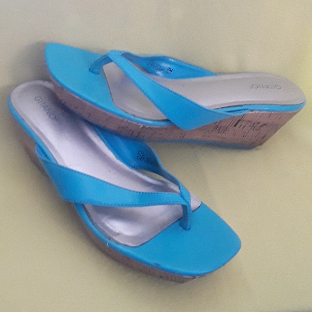 Turquoise  sandal's/2"heel
